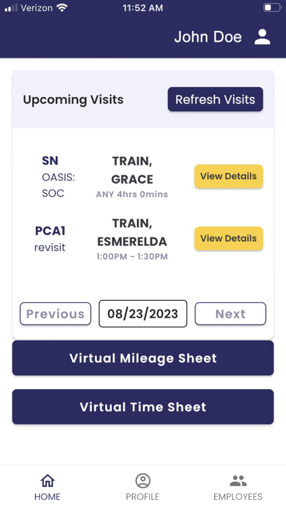 Dashboard Mileage Tracking